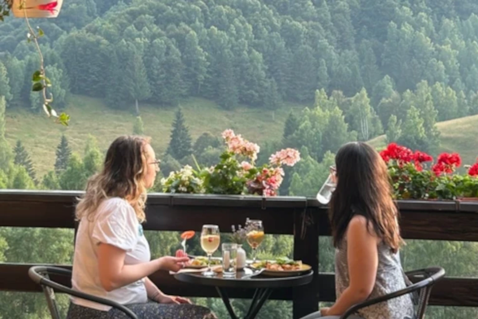 Romantic dining — candlelit table with local produce